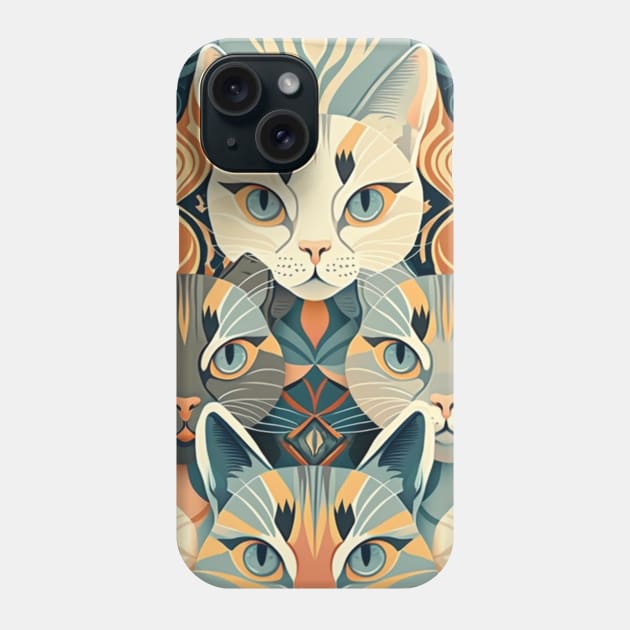 Nouveau Cat Design Phone Case by Star Scrunch