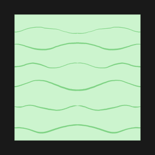 Pastel Green Waves T-Shirt