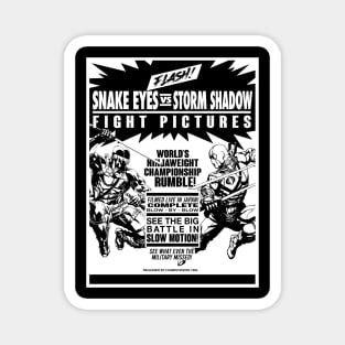 Snake Eyes vs. Storm Shadow fight poster - 3.0 Magnet