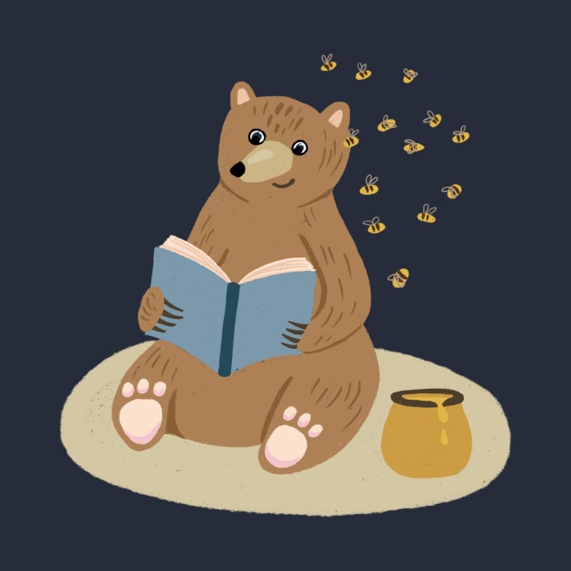 Honey Bear Reading by Das Brooklyn