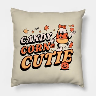 Candy Corn Cutie - Retro Vintage Candy Corn Pillow