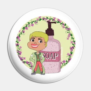 Soap is your best friend illustration Pin