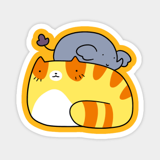 Tiny Elephant and Tabby Magnet