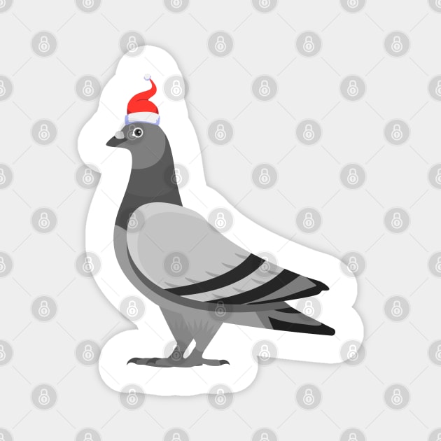 Christmas Pigeon Magnet by NV