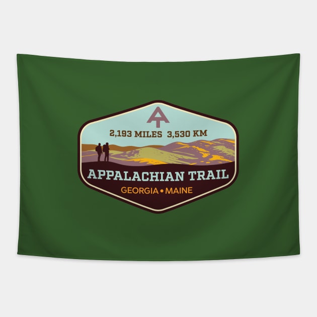 Appalachian Trail - Georgia to Maine - Trail Hiking Badge Tapestry by TGKelly
