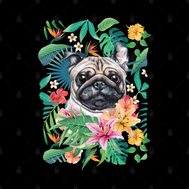 Tropical Pug 9 by LulululuPainting