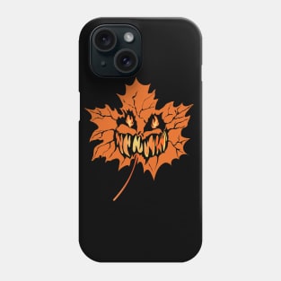 Scary Pumpkin Leaf Phone Case