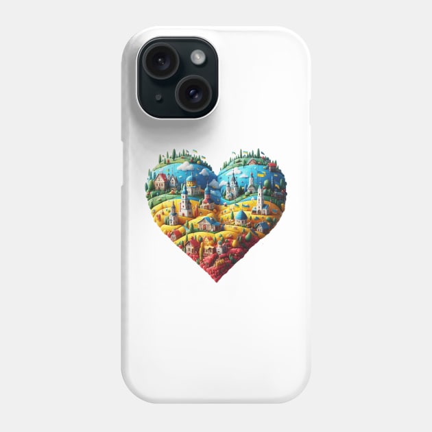 Ukraine in my Heart Phone Case by Dmytro