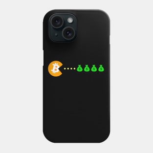 Bitcoin eats Dollar Phone Case