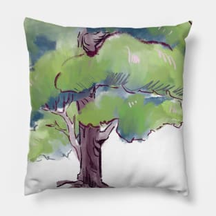 Watercolor tree Pillow