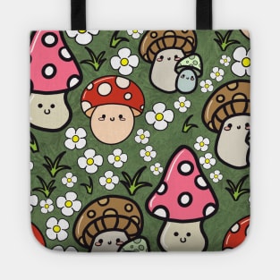 Kawaii mushrooms Tote