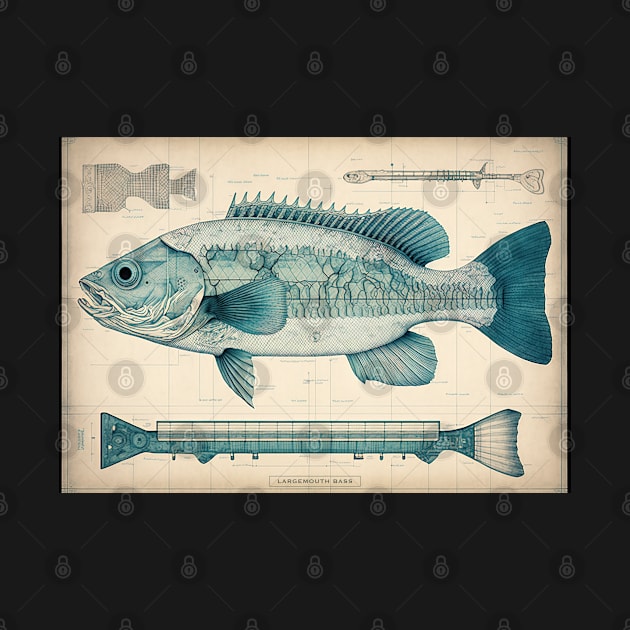 Largemouth Bass Fish Print by DanielLiamGill