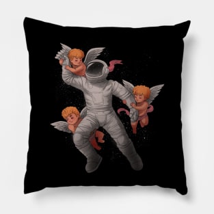 Cherubs Astronaut by Tobe Fonseca Pillow