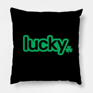 Lucky 4 Leaf Clover St Patricks Day Gift Pillow
