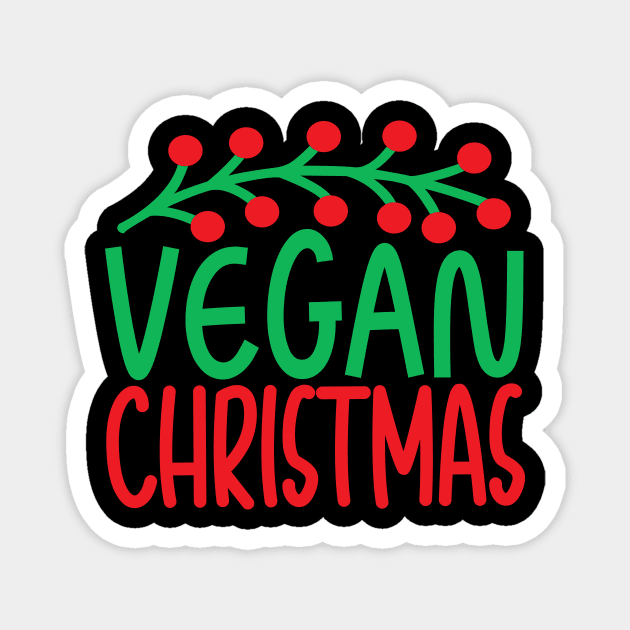 Merry Vegan Christmas, Vegan Christmas 2023, Gifts Magnet by KindWanderer