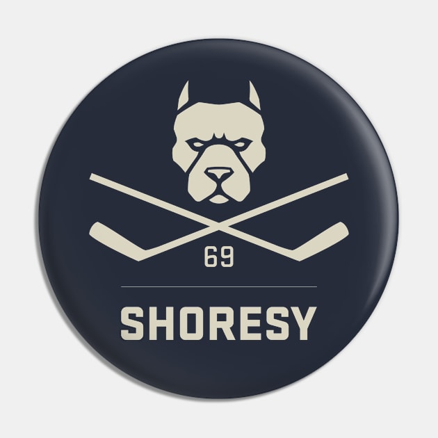 Shoresy 69 Pitbull Skull and Bones - Dark Pin by ShirtsVsSkins