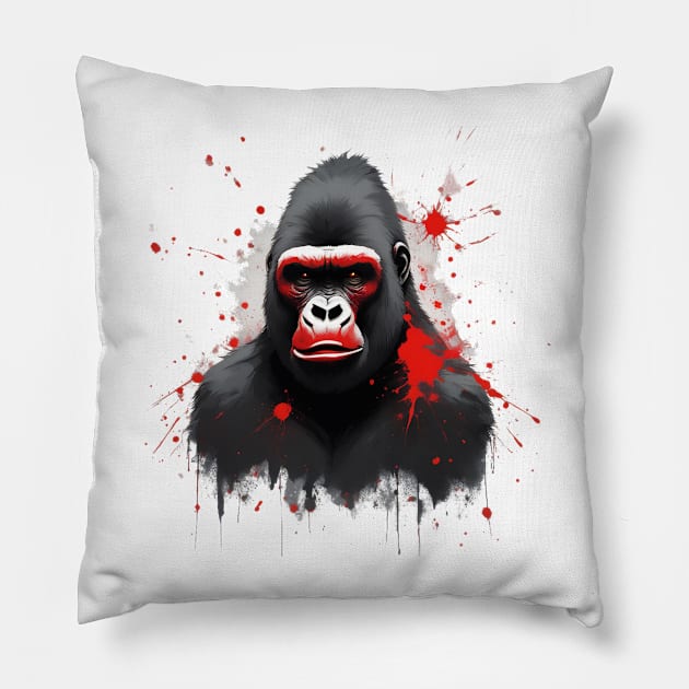 gorilla head Pillow by designerhandsome