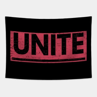 Unite! Typography Red Tapestry