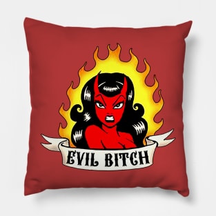 Evil Bitch (Colour) Pillow