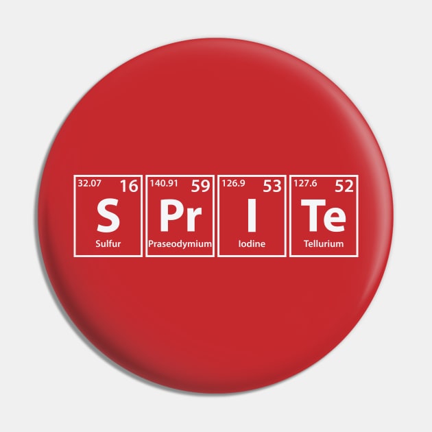 Sprite (S-Pr-I-Te) Periodic Elements Spelling Pin by cerebrands