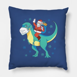 Santa Dinosaur Pillow