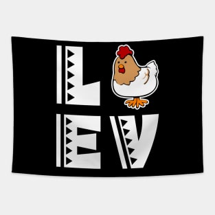 Cute love chicken t shirt funny chicken lover gifts for kids Tapestry