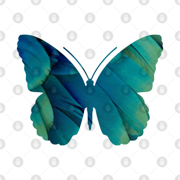 Blue and Green Rainforest Butterfly by DesignsbyZazz