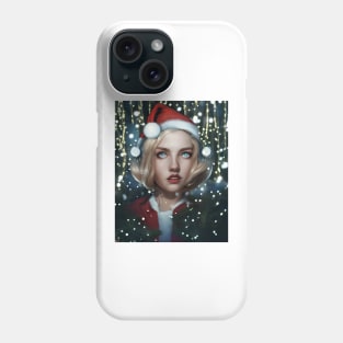 Portrait Of Female Santa 2 Phone Case