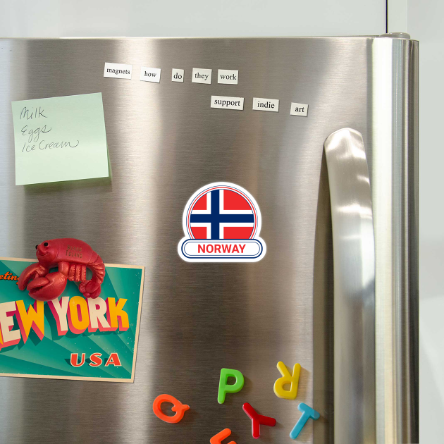 Norway Country Badge - Norway Flag by Yesteeyear