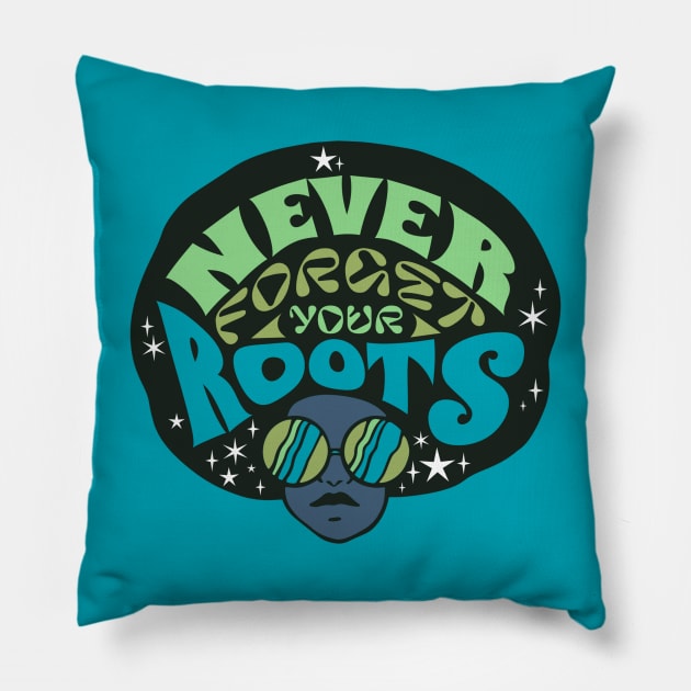 Never Forget Your Roots Pillow by Bruno Pires