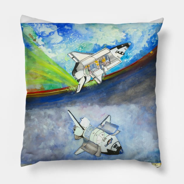 Space Lab Pillow by Cwang