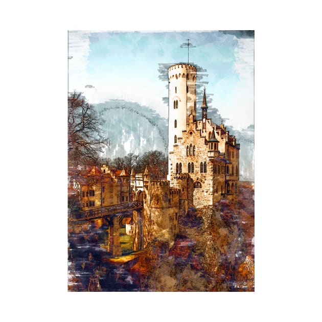 Vintage Old Legacy Castle. For Vintage Castle Lovers. by ColortrixArt