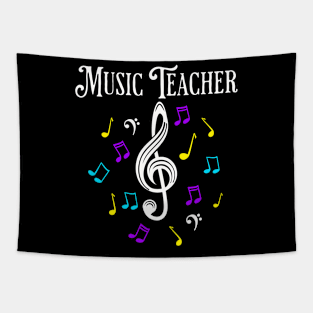 Music Teacher Musical Notes Tapestry