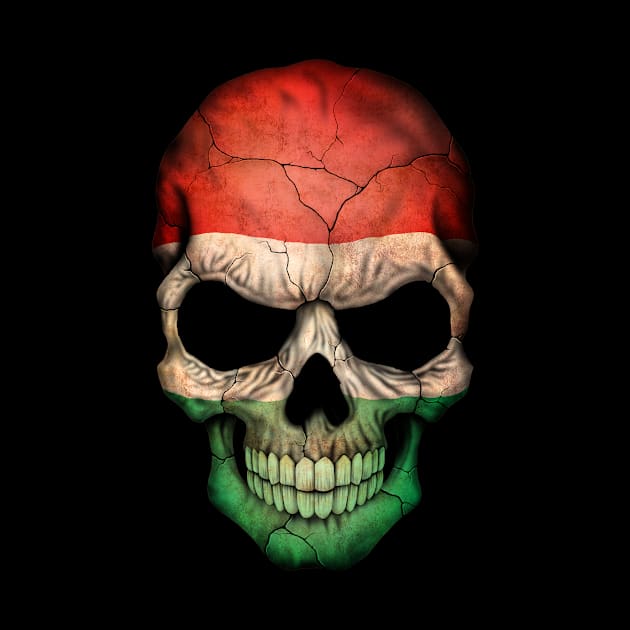 Hungarian Flag Skull by jeffbartels