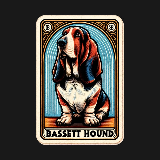 Basset Hound Tarot Card by The Jumping Cart