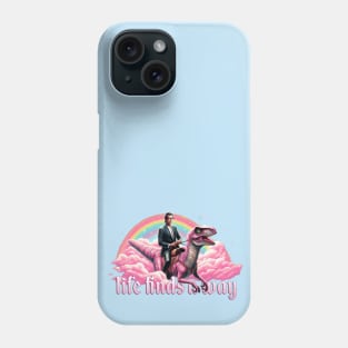 Life Finds a Way Raptor Riding Jeff Phone Case