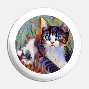 Bright-Eyed floppy cat Pin