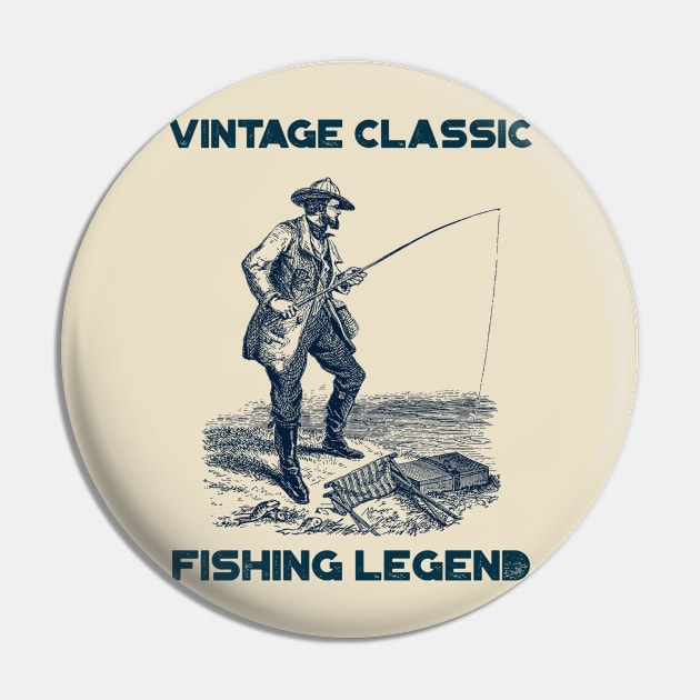 Vintage classic fishing legend Pin by WizardingWorld