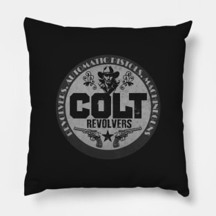 Firearms Company Sign BW Pillow