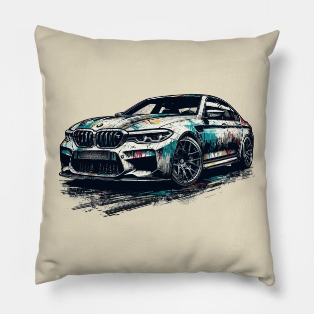 BMW M5 Pillow by Vehicles-Art