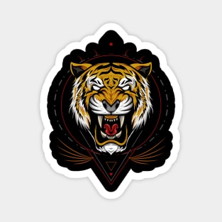 Tiger with roaring face Magnet