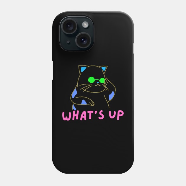 what's up Cat Phone Case by TrendsCollection