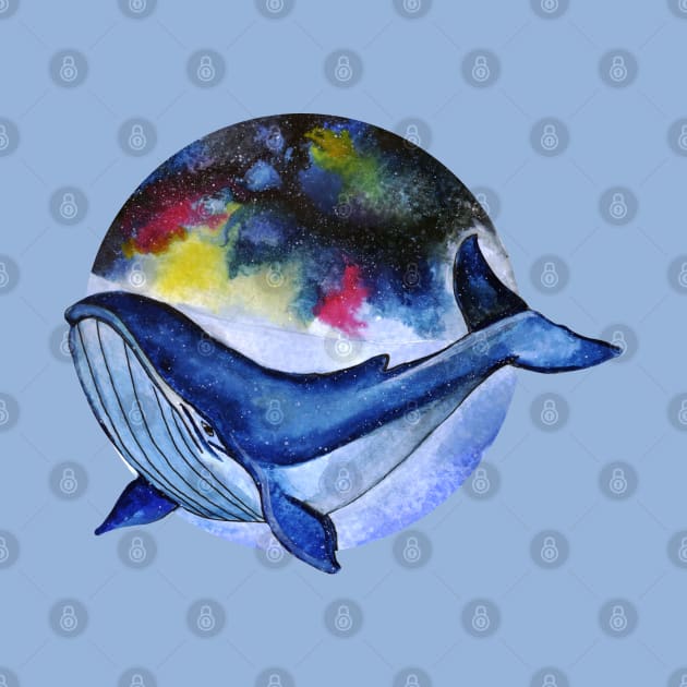 Watercolor whale by Flow Space