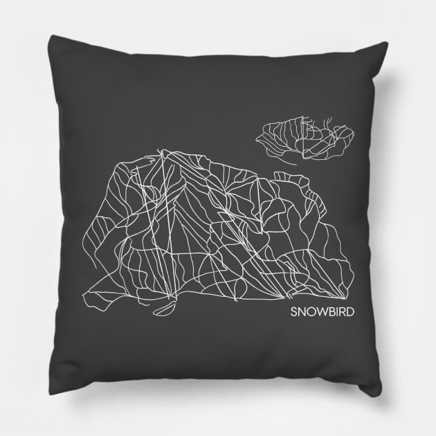 Snowbird Ski Resort Pillow by claireprints