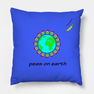 Peas on earth (and in space!) - x-mas edition Pillow