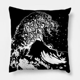 White Monster is a big wave Pillow