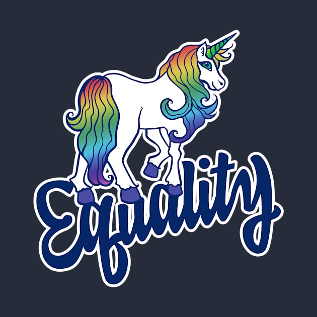 Equality Rainbow Unicorn by bubbsnugg