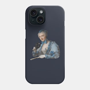 18th century French portrait with mask Phone Case