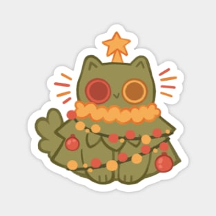 Christmas Tree Cat Magnet