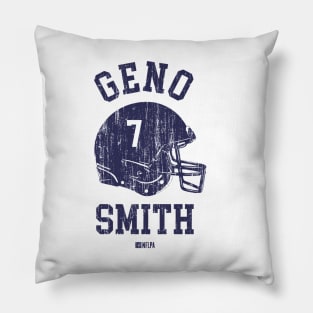 Geno Smith Seattle Helmet Font Pillow